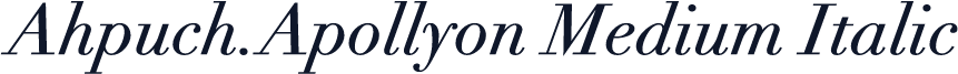Ahpuch.Apollyon Medium Italic