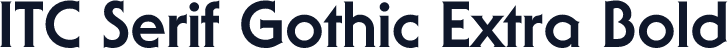ITC Serif Gothic Extra Bold