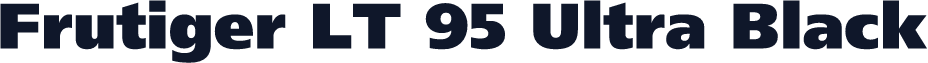 Frutiger LT 95 Ultra Black