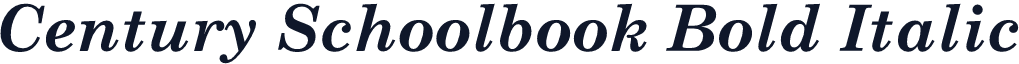 Century Schoolbook Bold Italic