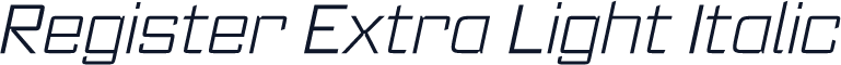 Register Extra Light Italic