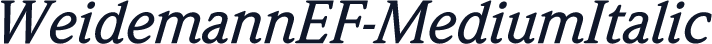 WeidemannEF-MediumItalic