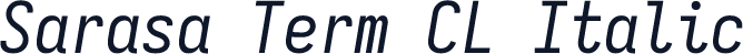 Sarasa Term CL Italic