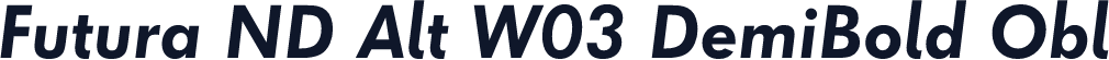 Futura ND Alt W03 DemiBold Obl