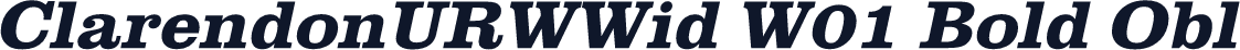 ClarendonURWWid W01 Bold Obl