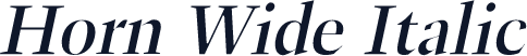 Horn Wide Italic