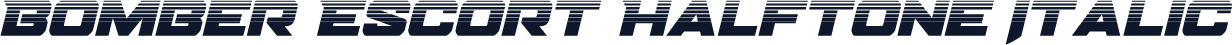 Bomber Escort Halftone Italic