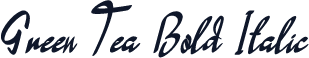 Green Tea Bold Italic