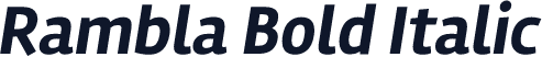 Rambla Bold Italic