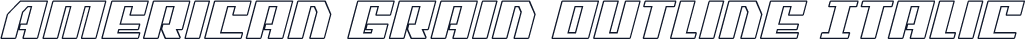 American Grain Outline Italic