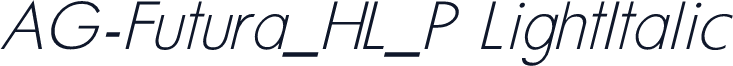 AG-Futura_HL_P LightItalic