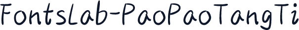 FontsLab-PaoPaoTangTi