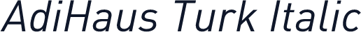 AdiHaus Turk Italic