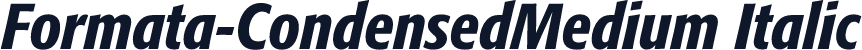 Formata-CondensedMedium Italic