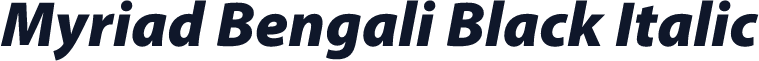 Myriad Bengali Black Italic