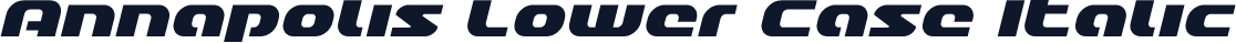 Annapolis Lower Case Italic