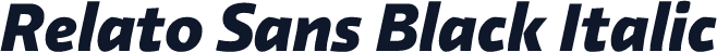 Relato Sans Black Italic
