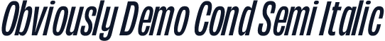Obviously Demo Cond Semi Italic
