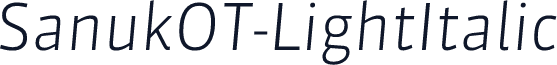 SanukOT-LightItalic