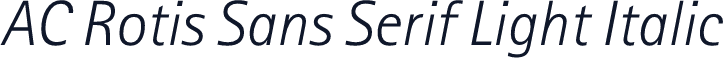 AC Rotis Sans Serif Light Italic