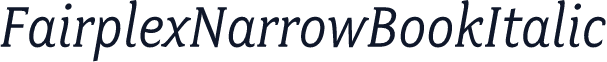 FairplexNarrowBookItalic