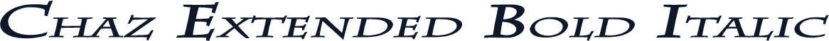 Chaz Extended Bold Italic