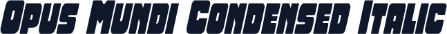 Opus Mundi Condensed Italic