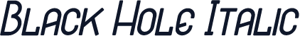 Black Hole Italic