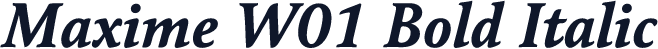 Maxime W01 Bold Italic