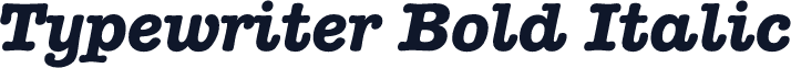 Typewriter Bold Italic