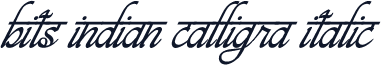bits indian calligra Italic