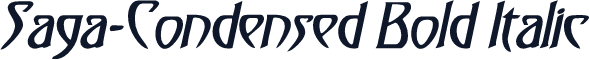 Saga-Condensed Bold Italic