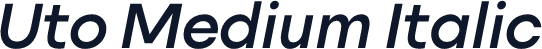 Uto Medium Italic