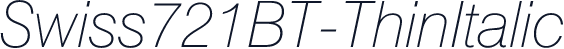 Swiss721BT-ThinItalic