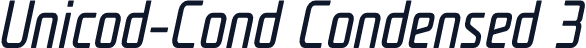 Unicod-Cond Condensed 3