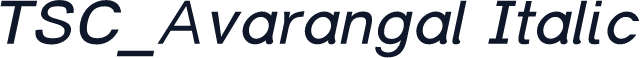 TSC_Avarangal Italic
