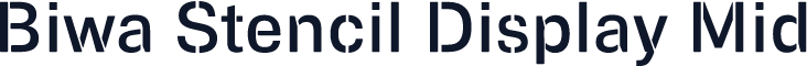 Biwa Stencil Display Mid