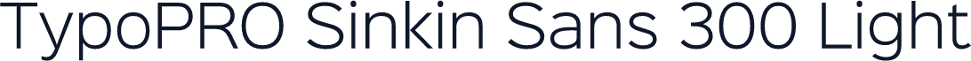 TypoPRO Sinkin Sans 300 Light