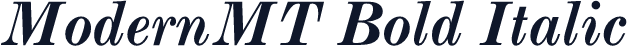 ModernMT Bold Italic