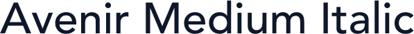 Avenir Medium Italic