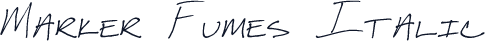 Marker Fumes Italic