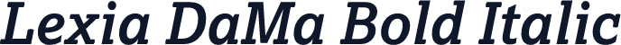 Lexia DaMa Bold Italic