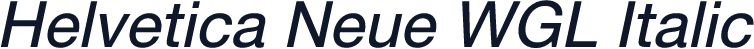 Helvetica Neue WGL Italic