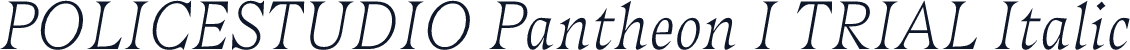 POLICESTUDIO Pantheon I TRIAL Italic