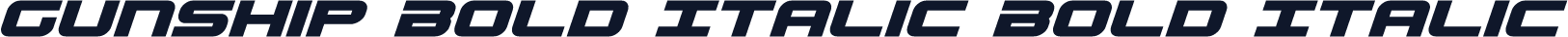 Gunship Bold Italic Bold Italic
