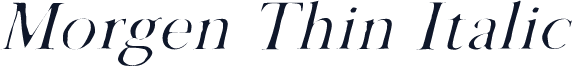 Morgen Thin Italic