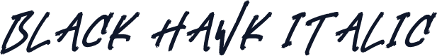 Black Hawk Italic