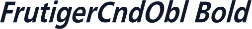 FrutigerCndObl Bold