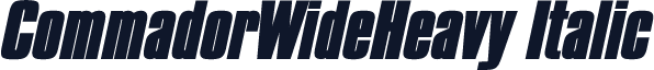 CommadorWideHeavy Italic
