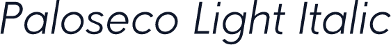 Paloseco Light Italic